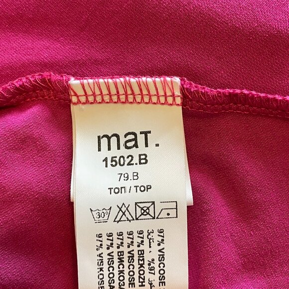 MAT Basics Casual Tank Yoga Workout Round Neck Sleeveless Deep Pink Plus… - Picture 4 of 5